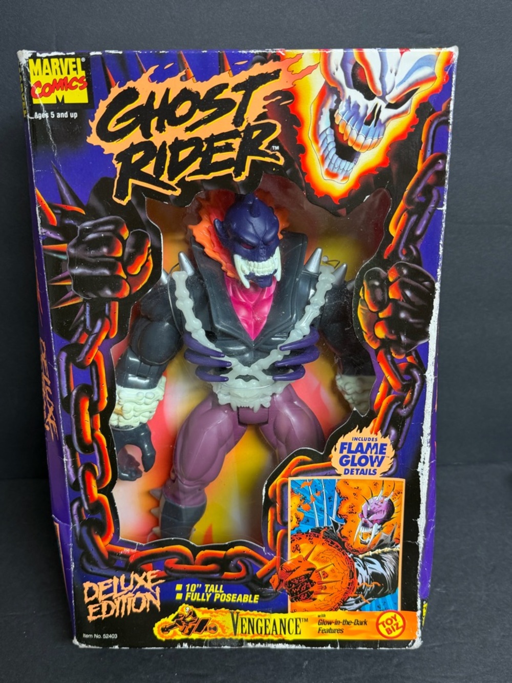 Vintage 1995 Toybiz Marvel Ghost Rider Vengeance 10" inches Deluxe Edition